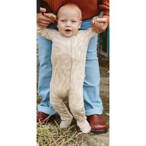 goumi kids Wheat Bamboo Viscose Organic Cotton Footie 18-24 months